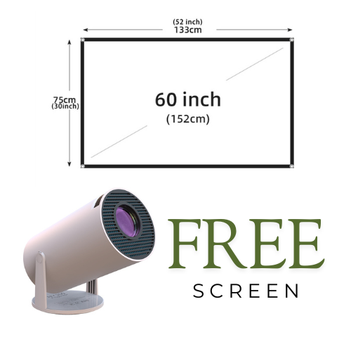 MovieGuys Ultra HD Projector + FREE Projector Screen